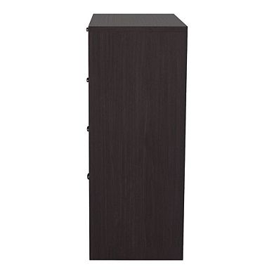 ENITIAL STAR Oscule Transitional Wood 4-Drawer Chest in Espresso