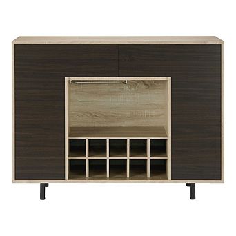 ENITIAL STAR Tarian Wood 10-Bottle Buffet Server in Natural Oak