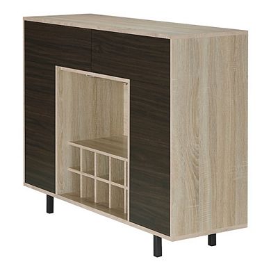 ENITIAL STAR Tarian Wood 10-Bottle Buffet Server in Natural Oak