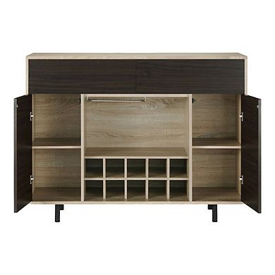 ENITIAL STAR Tarian Wood 10-Bottle Buffet Server in Natural Oak