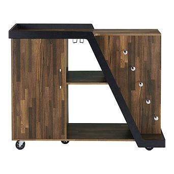 ENITIAL STAR Ando Wood Buffet with Casters in Light Hickory Brown