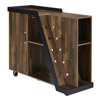 ENITIAL STAR Ando Wood Buffet with Casters in Light Hickory Brown