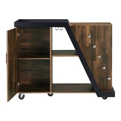 ENITIAL STAR Ando Wood Buffet with Casters in Light Hickory Brown
