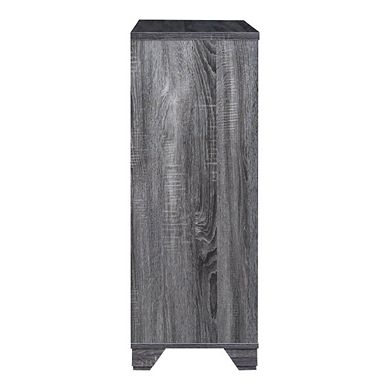 ENITIAL STAR Morchi Modern Wood 12-Bottle Buffet in Dark Gray