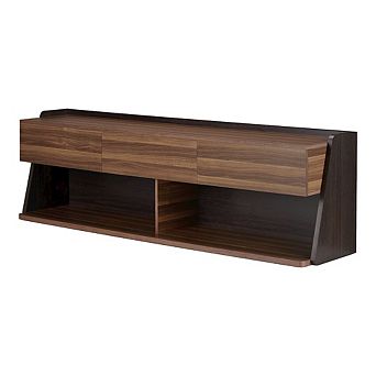 ENITIAL STAR Taren Contemporary Wood 70-Inch TV Stand in Light Walnut