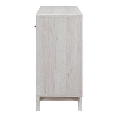 ENITIAL STAR Tannery Wood Multi-Storage Buffet in White Oak