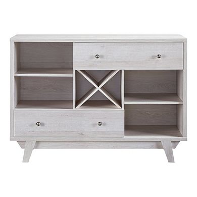 ENITIAL STAR Tannery Wood Multi-Storage Buffet in White Oak