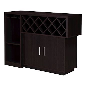 ENITIAL STAR Derick Wood Multi-Storage Buffet Cabinet in Espresso