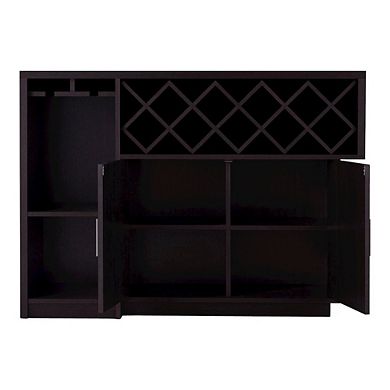 ENITIAL STAR Derick Wood Multi-Storage Buffet Cabinet in Espresso