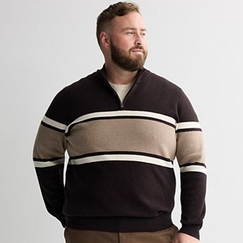 Big & Tall Sonoma Goods For Life® Quarter-Zip Sweater
