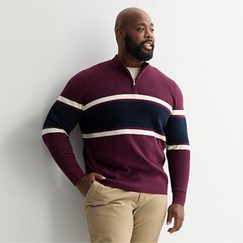 Big & Tall Sonoma Goods For Life® Quarter-Zip Sweater