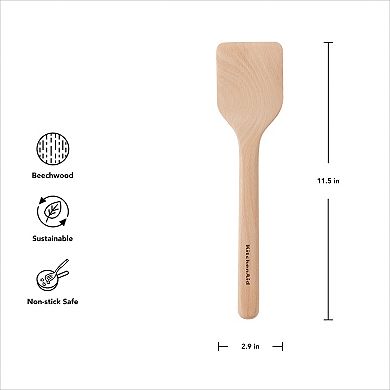 KitchenAid® Beech Wood Short Turner with Shortened Handle