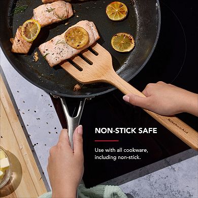 KitchenAid® Slotted Beech Wood Turner