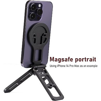Compatible Pocket-Sized Tripod - Sturdy Magnetic Hold, Height-Adjustable for Phones