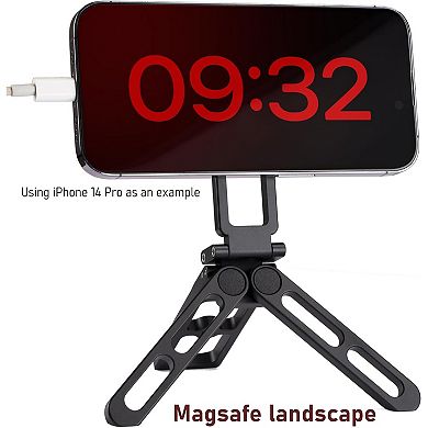 Compatible Pocket-Sized Tripod - Sturdy Magnetic Hold, Height-Adjustable for Phones