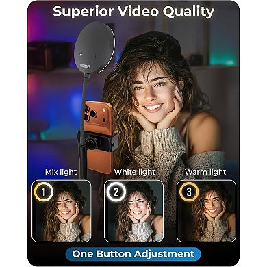 Phone Stand for Recording with Light for Desk,ChatStand Halo 9-14" Adjustable