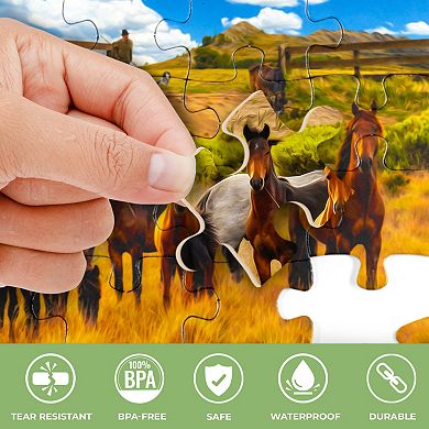 QUOKKA Set of 3 Dementia Jigsaw Puzzles with Dog, Horse & Car 100 PCS Alzheimers Puzzle for Elderly