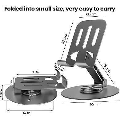 Adjustable 360° Metal Phone Stand for Home & Work