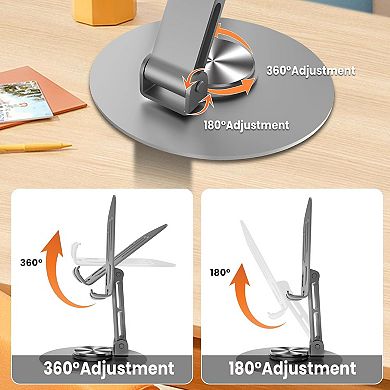 Adjustable 360° Metal Phone Stand for Home & Work
