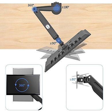 Monitor Mount Gas Spring Monitor Arm Desk Mount Fully Adjustable Fits