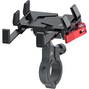 6-Arm Aluminum Bike Phone Mount, Quick Release, Universal Compatibility
