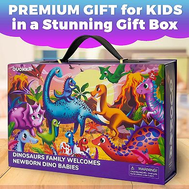 QUOKKA Giant Floor Puzzle for Kids 3-6 48 Pieces - Extra-Thick 2x3 Ft Dino Educational Activity