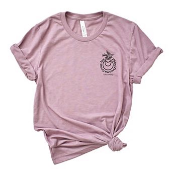 S.W.Smiley Plant Dreams Grow Joy Outline - Women's Short Sleeve Graphic T-Shirt