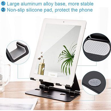 Adjustable Tablet Stand, IPad/Cell Phone Holder for Desk, Aluminum Alloy Stand Holder