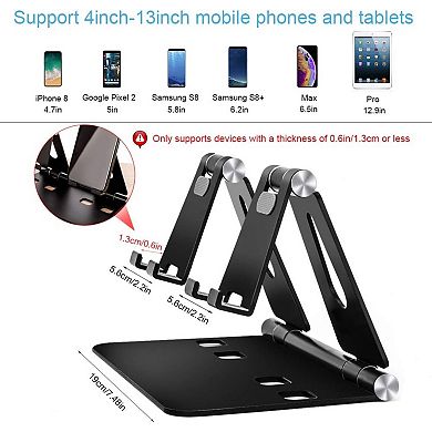 Adjustable Tablet Stand, IPad/Cell Phone Holder for Desk, Aluminum Alloy Stand Holder