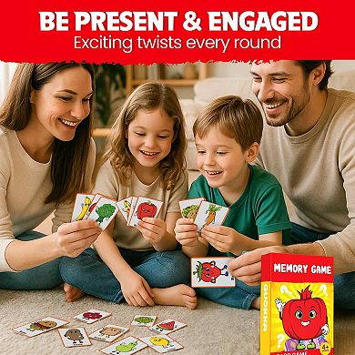 QUOKKA Card Game Memory for Kids 4-8 Years Educational & Engaging Family Game with Cute Characters