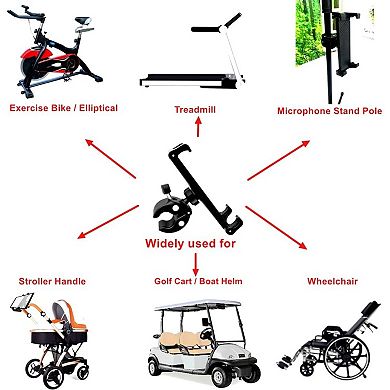Tablet Holder Mount for Exercise Spin Bike,Treadmill,Elliptical Handlebar