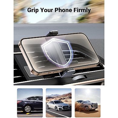 Car Vent Phone Mount - Universal Fit 4.7-7.12" Phones, 360° Rotation, Secure Grip