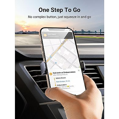 Car Vent Phone Mount - Universal Fit 4.7-7.12" Phones, 360° Rotation, Secure Grip