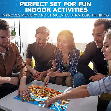 QUOKKA Jigsaw Puzzles 100 PCS Africa Animals for Kids 5-8 Years Floor Learning Toy for Boy and Girl