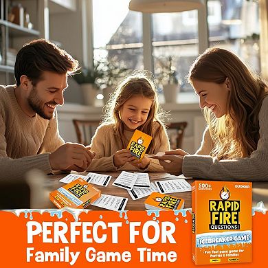 QUOKKA Icebreaker Cards 500+ Questions for Adults & Kids Fun Family Conversation Game Travel Set