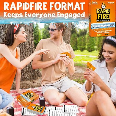 QUOKKA Icebreaker Cards 500+ Questions for Adults & Kids Fun Family Conversation Game Travel Set