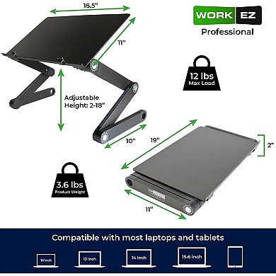 Laptop Stand for Desk, Adjustable Height Laptop Stand, Ergonomic Foldable Portable PC Holder