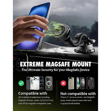 Magnetic Car Phone Holder with Flexible Arm