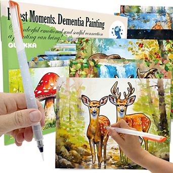QUOKKA Forest Moments Water Painting Kit Reusable Activities Art Set for Kids and Adults
