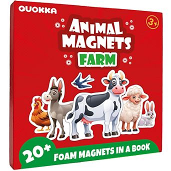 QUOKKA Magnetic Travel Puzzles Farm Toy Book with 20+ Pcs for Kids Ages 2-5