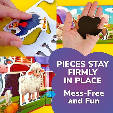 QUOKKA Magnetic Travel Puzzles Farm Toy Book with 20+ Pcs for Kids Ages 2-5