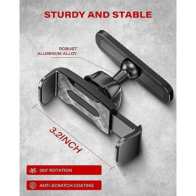 2 Pack Gym Magnetic Phone Holder, 360 Adjustable, Compatible with 4.7-6.5" Smartphones