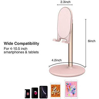 Phone Stand for Desk, Adjustable Cell Phone Holder for Desk, Compatible with 4"-12.9"