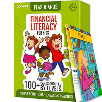 QUOKKA Financial Literacy Flash Cards for Teens 110 Money Skills Cards for Kids Ages 12+