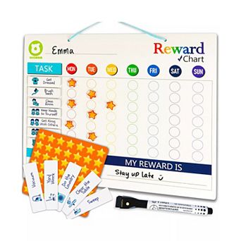 QUOKKA Reward Chart For Children Behaviour - Magnetic Chores Chart - Dry and Erase