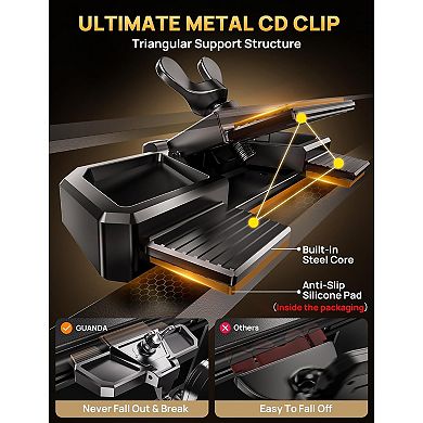 CD Phone Mount for Car - Universal Compatibility, 360° Rotation