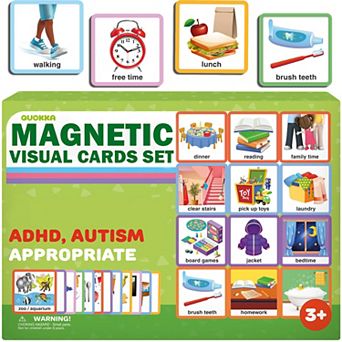 QUOKKA 95 Reward Chore Chart Cards for Kids Autism & ADHD Visual Schedule, Age 5-7