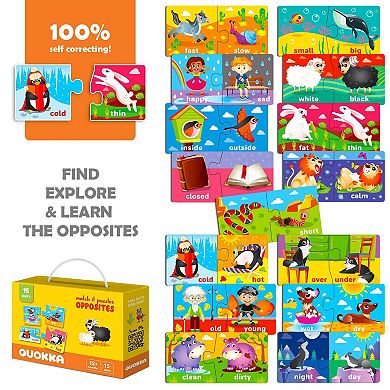 QUOKKA 5X MEGASET Learning Puzzles for Toddlers ABC, Numbers, Animals, Matching Games for Kids 2-4