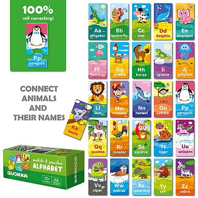 QUOKKA 5X MEGASET Learning Puzzles for Toddlers ABC, Numbers, Animals, Matching Games for Kids 2-4