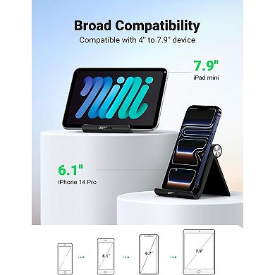 Adjustable Desk Phone Stand - Collapsible, Lightweight, Multi-Angle